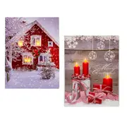 [Vanguard Universal] LED Lighted Art Christmas Canvas Painting - House