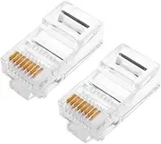 20X RJ45 Pass Through CAT6 Connector Modular Plug CAT5e CAT5 Network Ethernet
