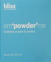 Bliss empowderme Buildable Powder Foundation Mirror Compact NIB ESPRESSO