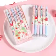6 Pcs Retractable Gel Pen Set Refillable 0.5mm for Student Writing Note Taking