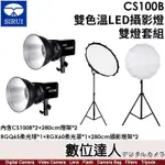 【數位達人】SIRUI CS100B 雙色溫LED攝影燈【雙燈套組】含CS100B*2+RGQ65*1+RGX60*1