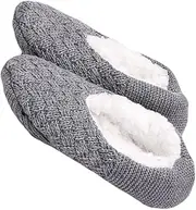 [GLSTOY] Adult Floor Socks Moccasin Diapers Cartoon Warmers Fur Hospital Fuzzy Socks for Women Slouch Socks Grip Socks Women's Slippers Warm Slipper Socks Acrylic Material Light Grey