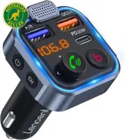 Car FM Transmitter, Wireless Bluetooth 5.3 Radio Adapter Car Kit, PD3.0 Type C 2