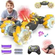 BEZGAR Hornet Gesture Sensing RC Stunt Car, Watch Remote, LED Lights & Sprays