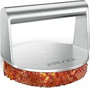 Stainless Steel Burger Press, Round Burger Smasher, Non-Stick Meat Hamburger Bacon Press, Patty Maker, Professional Griddle Accessories, Grill Press (SUS-5.5")