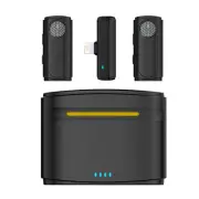Wireless Lavalier Microphone Mini Portable Lapel Mic Dual-Channel Audio1509