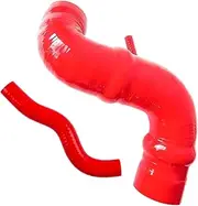 Turbo Hose Pipe Fit for 2003-2008 SAAB 9-3 93 1.8t 2.0t 2.0T B207 Turbo Breather Air Cleaner & Filter Intake Silicone Piping 2Pcs intercooler Turbo Hose Pipe(Red)