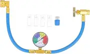 Gatuida Car Charging Hose Set Pressure Gauge Auto Filling Hose for Car Ac High Strength Lightweight