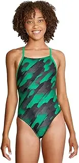 [Speedo] Women's Swimsuit One Piece PowerFlex Cross Back Printed Adult Team