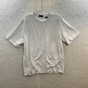 Theory Classic White T-Shirt Men's Medium Crew Neck Basic Plain Tee Luxury