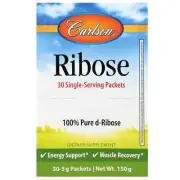 2 X Carlson Labs, Ribose , 30 Single Serving Packets, 5 g Each