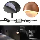 50mm 12V Half Moon Garden LED Deck Stair Lights Stair Step Fence Lamp Waterproof
