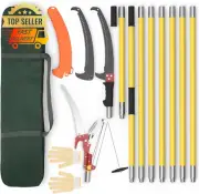8M Extendable Pole Saw Tree Pruner Yellow