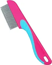Cat Flea Combs, Dog Flea Combs, Pet flea comb for Cats and Dogs 1Pack (Pink)