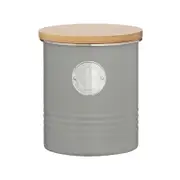 Typhoon Metal Tea Coffee Or Sugar Canisters 1 Litre - Grey Coffee