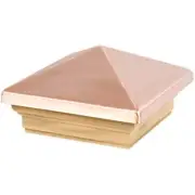 Waddell Manufacturing 220 Exterior Post Top 4" x 4" Treated Pine Copper Pyramid