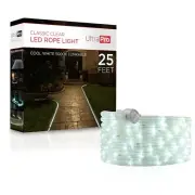 UltraPro LED Rope Lights 25ft Cool White Flexible Linkable Indoor/Outdoor