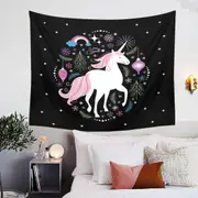Christmas Spirit Unicorn Tapestry