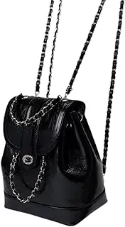[Dickly] Chain Shoulder Straps Pack Travel Bag Unique Crossbody Bag School Backpack School Bag for Backpacking Outdoor Street Adults