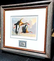 James Hautman 1990 Federal Duck Stamp Print With Stamp - Brand New Custom Frame