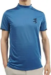 [Admiral] Golf ADMA328 Men's Golf Shirt, Mesh Border, Rampant, Mock Neck