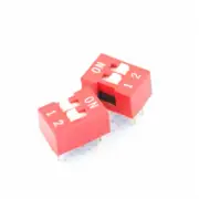 20PCS Red 2.54mm Pitch 2-Bit 2 Positions Ways Slide Type DIP Switch J10