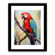 Red Parrot Framed print Art Poster