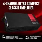 DS18 X4XL 4-Channel Ultra Compact Class D Amplifier 1800 Watt Motorcycle car Amp
