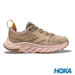 [阿爾卑斯戶外] HOKA Anacapa Breeze Low 女 輕亮防水登山鞋 牛津卡其/桃子粉 HO112792