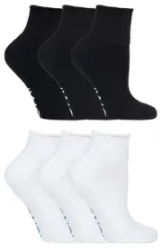 IOMI - 3 Pack Extra Wide Non Elastic Cushioned Sole Low Cut Ankle Diabetic Socks