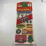 Vintage Spindex Scratch n Sniff Smile 47 Stickers Christmas Tree Scent 1980’s