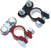 CIYODO 2pcs Zinc Alloy Battery Terminal Ends Car Cable Connectors Red White High Performance Auto Battery Terminal Replacement for Reliable Connection