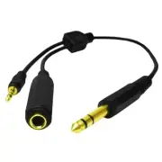 6.35mm Male to 3.5mm Male 4Pole+6.35mm Female Adapter Cable 1/4 6.35mm Plug Cord