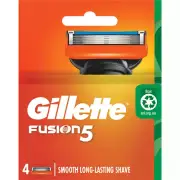Gillette Fusion 5 Blades Refill 4 Cartridge Pack made in Germany