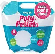Fairfield Poly-Fil Poly-Pellets, Premium Polyester Weighted Stuffing Beads, Stuffing for Stuffed Animals, Toys, Bean Bags, Weighted Blankets, and More, 6 lb Bag