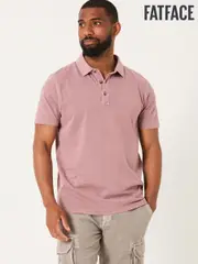 FatFace Stoke Heather Purple Short Sleeve Polo Shirt (AK4888) | $68
