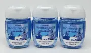 3 BATH BODY WORKS FROSTED COCONUT SNOWBALL POCKETBAC ANTI-BAC HAND GEL SANITIZER