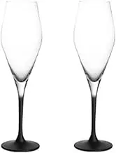 Crystal Glass Champagne Glass, 2 Pcs Frosted Gradient Champagne Flute, Capacity 8.79 oz for Friend Gatherings