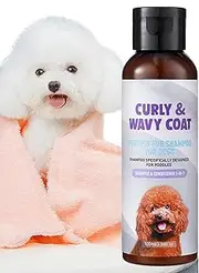 Pet Shampoo,100ml Pet Hair Cleansing Curly Coat Shampoo - Lasting Sensitive Skin Care Solution for Small Large Dogs Use for Shelter, Travel