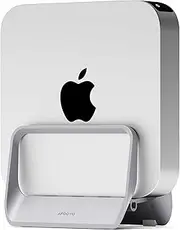 AFOOYO Mac Mini Vertical Stand - ABS Desktop Holder for All Mac Mini Models 2010-2024, M1 M2 M4 Pro, Compatible With Laptop and Mini PC (Gray)
