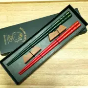 Hello Kitty Collaboration Wajima Set of Chopsticks and Chopstick Rests Japan New