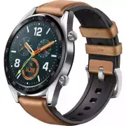 Huawei Watch GT (Titanium Grey Stainless Steel,ORANGE FLUOROELASTOMER STRAP)USA