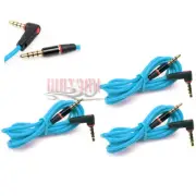 3X 3.5MM AUX L MALE AUDIO EXTENSION CABLE CORD AQUA FOR GALAXY S4 NOTE 3 NEXUS