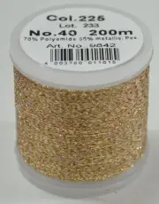 Madeira Metallic 40 #225 Rose Gold 200m Machine Embroidery Thread
