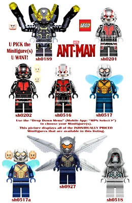 Genuine LEGO U PICK Marvel Super Heroes ANT-MAN Minifigures **NEW**