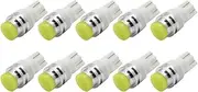Ruiandsion 10pcs T10 168 194 175 161 COB White Led Indicator Dash Light Bulb DC12V
