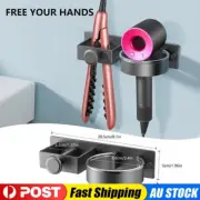 Bathroom Mounted Wall Suction Cup Hair Dryer Holder Hanger Shelf Rack Storage AU