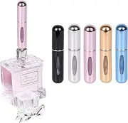 5 Pack Portable Perfume Atomizer, 5ml Mini Travel Perfume Atomizer,Refillable Perfume Spray, Refillable Perfume Atomizer Bottle, Perfume Dispenser Pump for Traveling and Outgoing