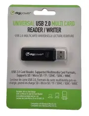 DIGIPOWER Universal USB 2.0 Multi Card SD Micro SD Reader / Writer Portable NEW