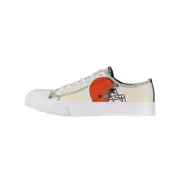 Cleveland Browns Women's FOCO Cream Low Top Canvas Shoes Women's Size 7